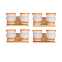 Somil Premium Designer Glass Wall / Night Lamp Elegant & Stylish Dcor Accent for Modern Interiors, Color- Orange, White, Size:- 34 X 24 X 28 CM-image-40