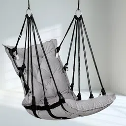 Swingzy Grey Soft Velvet Hanging Hammock Swing With Cushion-picture-19
