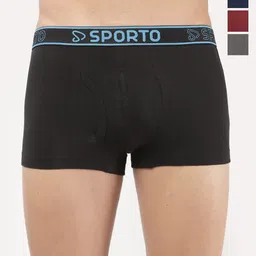 Sporto by Macho Pack Of 4 Mid Rise Short Trunks-picture-43
