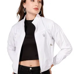 BLUEFICUS Women Mock Collar Solid Casual Tailored Jacket-picture-21