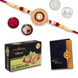 DeoDap Rakhi with Chocolate Roli Chawal Coin & Greeting Card-image-40