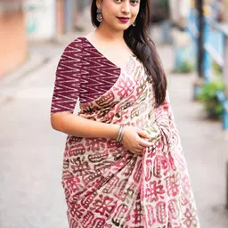 KALINI Batik Printed Block Print Saree image 4