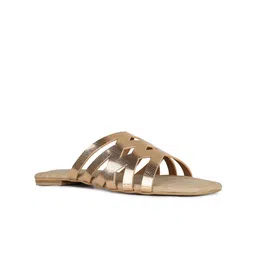 Inc 5 Women Striped Open Toe Flats-17