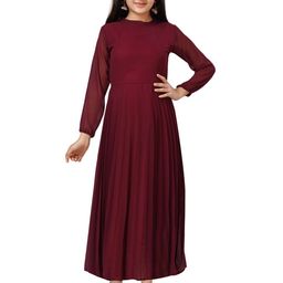HERE&NOW Girls Georgette Fit & Flare Maxi Dress-image-21