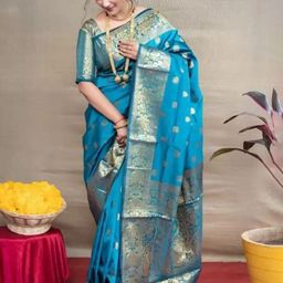 Florence Woven Design Zari Pure Silk Kanjeevaram Saree-image-65