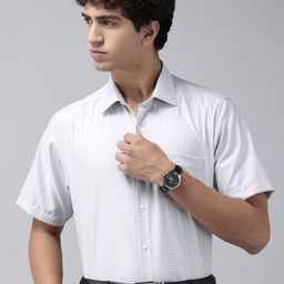 Van Heusen Custom Fit Checked Pure Cotton Formal Shirt-picture-31