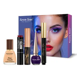 Seven Seas Set Of 5 Foundation, Lipstick, Eyeliner & Lip Balm-71