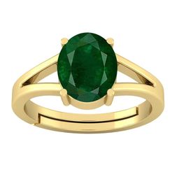 RSPR 13.25 Ratti 12.62 Carat Emerald Panna Gemstone-Studded Finger Ring-29