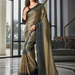 KALINI Striped Sequinned Saree-31