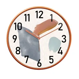 RANDOM Rose Gold & Grey Printed Contemporary Wall Clock-4
