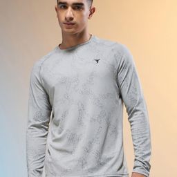 Technosport Men Anti Static Self Design Round Neck Slim Fit T-shirt-picture-43