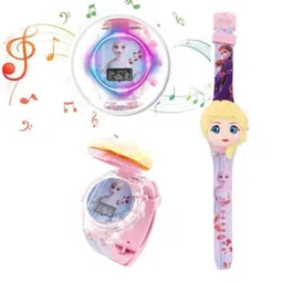 SWADESI STUFF Unisex Kids Printed Dial & Straps Digital Multi Function Automatic Watch 3D PRINCESS-38