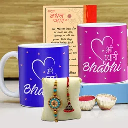 SKYTRENDS Multicoloured Printed Ceramic Matte Cups Set of Cups and Mugs-4