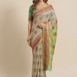 DIVASTRI Woven Design Zari Silk Cotton Saree-picture-38