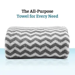 Kuber Industries Grey & White 4 Pcs Printed Microfiber Ultra Absorbent Soft Face Towels image 4