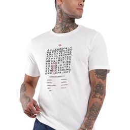 WROGN Crossword Typography Printed Slim Fit Cotton T-shirt-image-16
