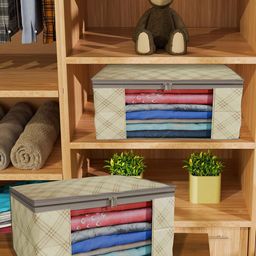 Kuber Industries Cream-Coloured Set of 6 Regular Drawer Organiser Organisers-14