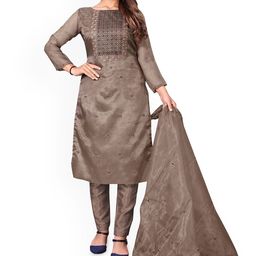 SHADOW & SAINING Embroidered Organza Unstitched Dress Material-image-97