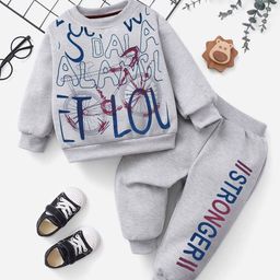 INDIA FASHION FAB Kids Printed Sweatshirt & Jogger Clothing Set-image-64