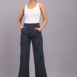 HIGH BUY Women Comfort High-Rise Trousers-image-93