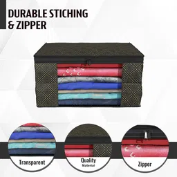 Kuber Industries Black Set of 6 Regular Drawer Organiser Organisers image 4