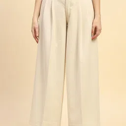Global Republic Women Smart Loose Fit High-Rise Trousers-image-59