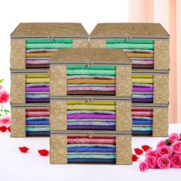Kuber Industries Brown Set of 6 Regular Drawer Organiser Organisers-55