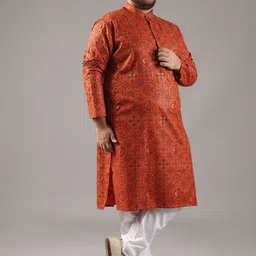 SOJANYA PLUS Men Printed Regular Kurta with Pyjamas image 4