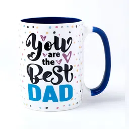 Archies White & Blue Printed Ceramic Matte Cups and Mugs-10