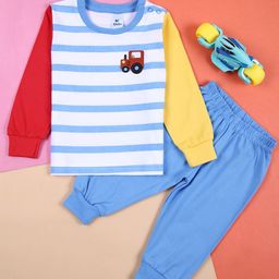 V-Mart Boys Printed Pure Cotton T-shirt With Jogger-image-57