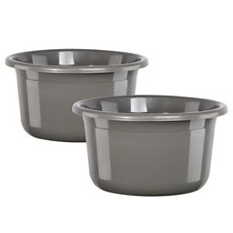 Aura Grey 2 piece Solid Plastic Bath Accessories Set-24