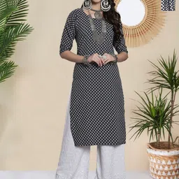 HERE&NOW Pack Of 2 Ethnic Motifs Printed Round Neck Straight Kurta-49