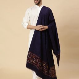 Tweedle Acrylic Paisley Men Shawl-image-2