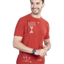 BE POSITIVE Men Abstract Printed Round Neck Slim Fit T-shirt-image-96