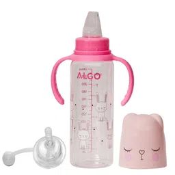 Adore 2 & 1 Baby Silicon Spout & Straw Sipper With Gravity Ball - 250ml-6