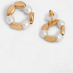 SOHI Set Of 2 Gold-Plated Chain-Loop Contemporary Drop Earrings image 5