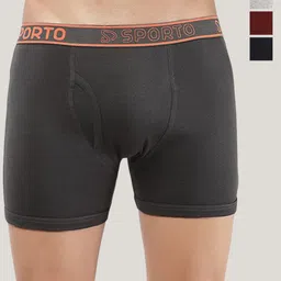 Sporto by Macho Men Pack Of 4 Outer Elasticated Trunks - Sprto_M1030-CH1-G1-M1-N1-S-picture-19
