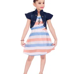 Clobay Striped Denim Fit & Flare Dress-picture-50