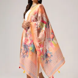 Kaizen TEXO FAB Ethnic Motifs Printed Linen Dupatta image 3