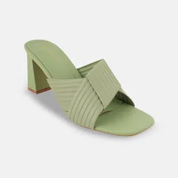 Mast & Harbour Women Textured Block Heel Sandals-24