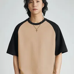 Genzy Men Drop-Shoulder Sleeves Raw Edge T-shirt-picture-10