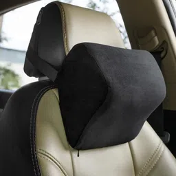 wakefit Black Memory Foam Filled Travel Pillow-6