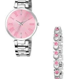 CSAMON Women Pink Patterned Dial & Bracelet Style Straps Analogue Watch Pink Dial titan-image-38