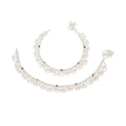 Beadworks Silver-Plated Brass Anklet-picture-0