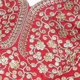FABPIXEL Embroidered Sequinned Semi-Stitched Lehenga & Unstitched Blouse With Dupatta image 2