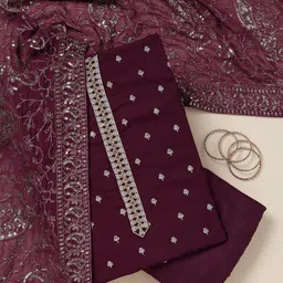 Koskii Organza Unstitched Dress Material-picture-47