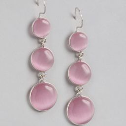 Anouk Silver-Plated Opal Geometric Drop Earrings-3