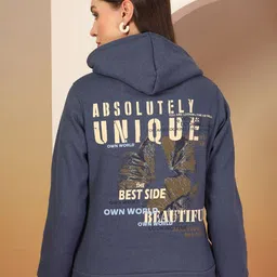Juelle Women Typography Printed Hooded Ribbed Sweatshirt-image-38