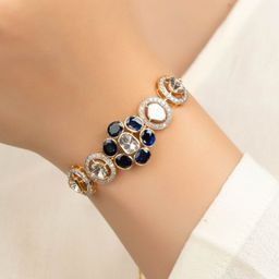 Tyaani Jewellery by Karan Johar Manasvi Polki And Diamond Loose Bracelet-image-29