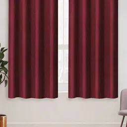 Aura Maroon Set of 4 Room Darkening Window-image-38